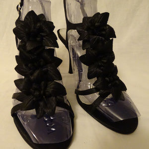 Unlisted Floral Black Heels